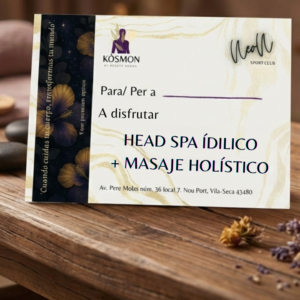 Tarjeta Regalo Head Spa Idílico + Masaje Holístico